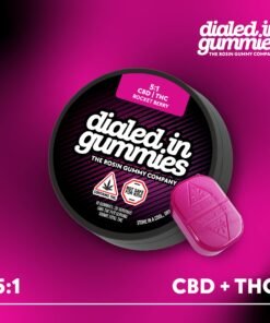 Dialed In Gummies Rocket Berry Balance 5:1 CBD:THC Rosin Gummies | Dialed In 5:1
