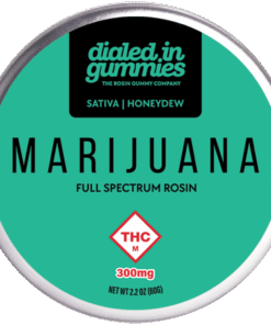 Dialed In Gummies Honeydew Sativa 300mg | Uplifting Rosin Gummies | Dialed In